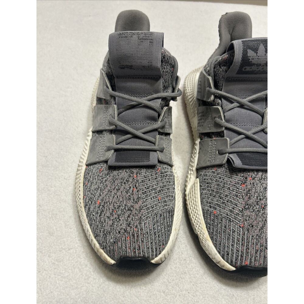 Adidas Prophere Men's Sneakers Sz 9.5 Gray Solar Red White Running Shoes CQ3023 - Picture 4 of 12